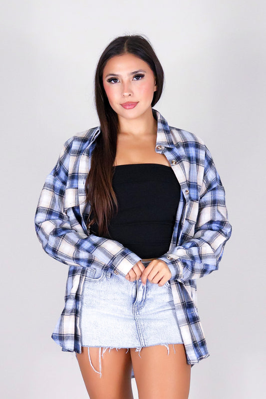 WEEKEND PLAID TOP