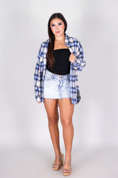 WEEKEND PLAID TOP