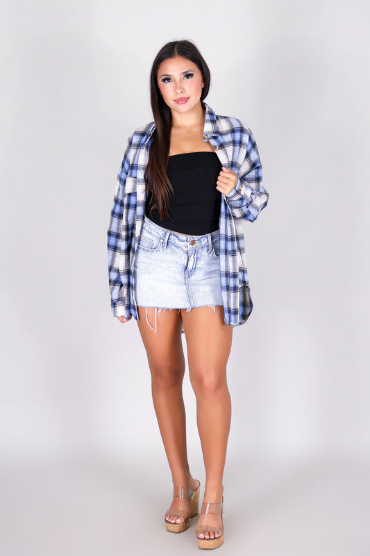WEEKEND PLAID TOP