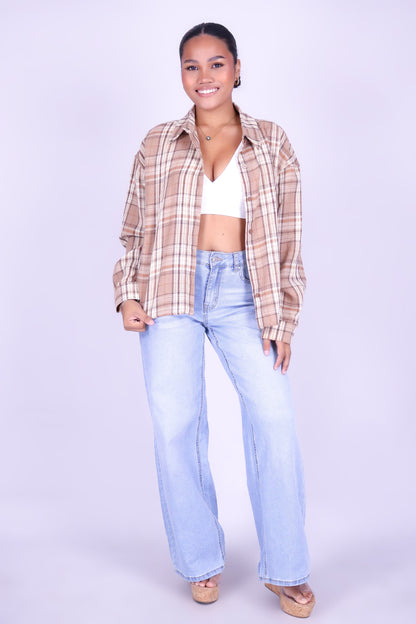 THE LONGEST WEEKEND PLAID TOP