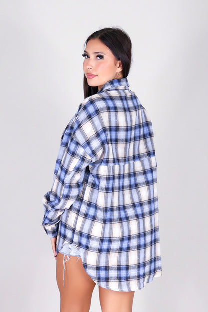 WEEKEND PLAID TOP