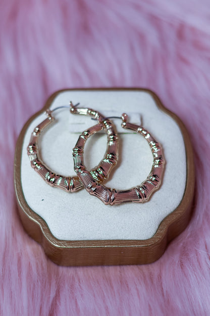 MINI BAMBOO HOOP EARRINGS