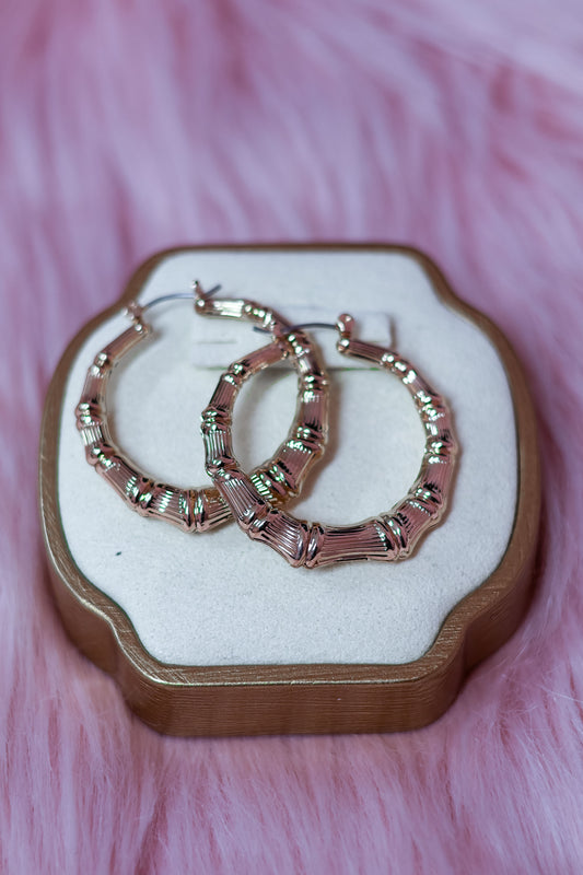 MINI BAMBOO HOOP EARRINGS