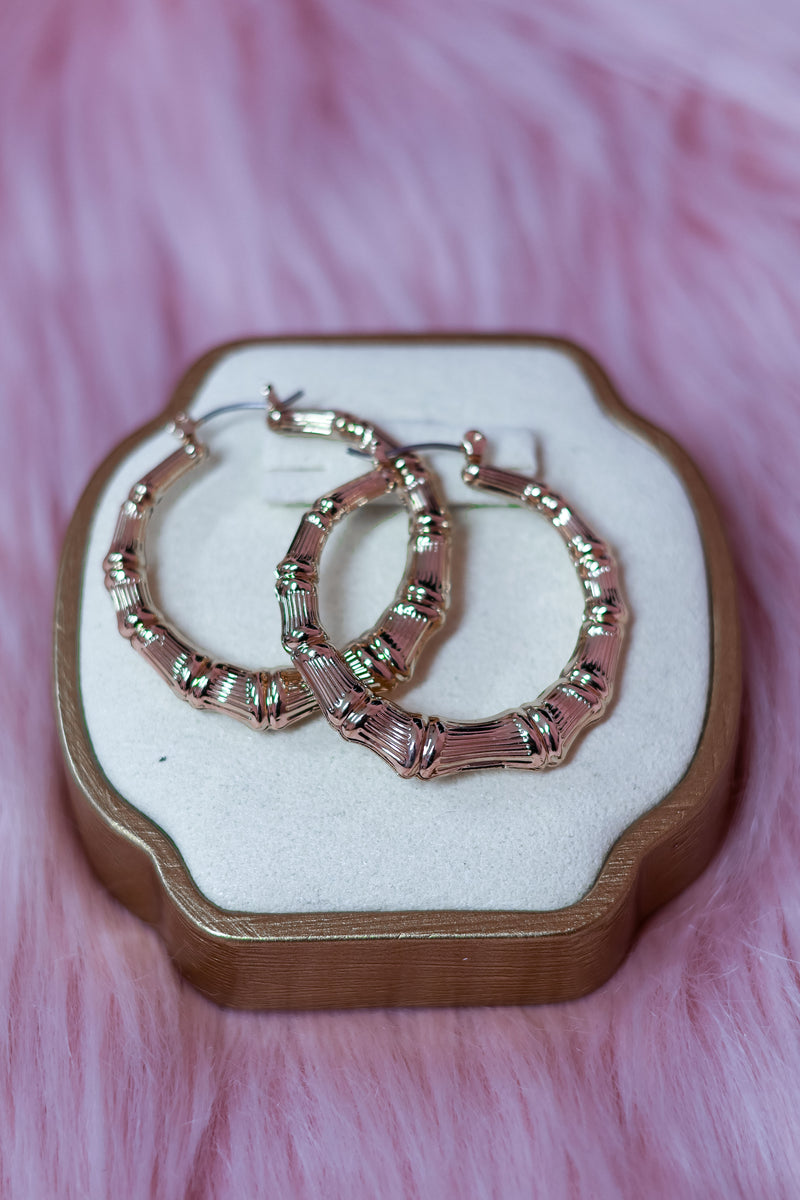 MINI BAMBOO HOOP EARRINGS