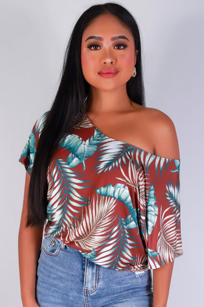 Jeans Warehouse Hawaii - SS PRINT - PALM PARADISE DOLMAN TOP | By PAPERMOON/ B_ENVIED