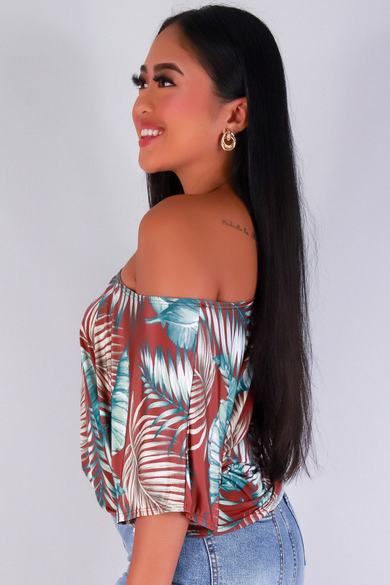 Jeans Warehouse Hawaii - SS PRINT - PALM PARADISE DOLMAN TOP | By PAPERMOON/ B_ENVIED
