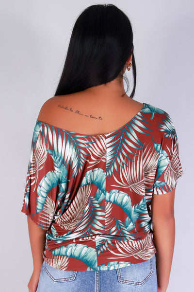 Jeans Warehouse Hawaii - SS PRINT - PALM PARADISE DOLMAN TOP | By PAPERMOON/ B_ENVIED