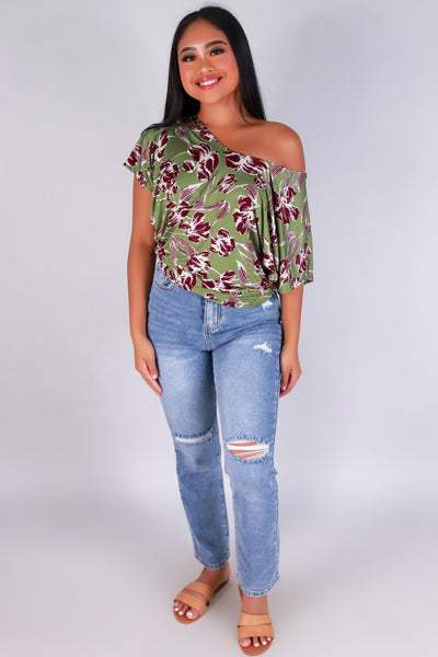 Jeans Warehouse Hawaii - SS PRINT - SLIP INTO ROMANCE DOLMAN TOP | By PAPERMOON/ B_ENVIED