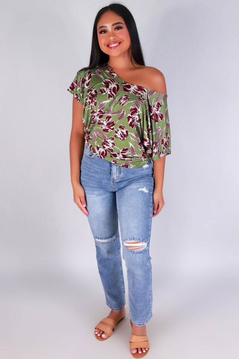 Jeans Warehouse Hawaii - SS PRINT - SLIP INTO ROMANCE DOLMAN TOP | By PAPERMOON/ B_ENVIED
