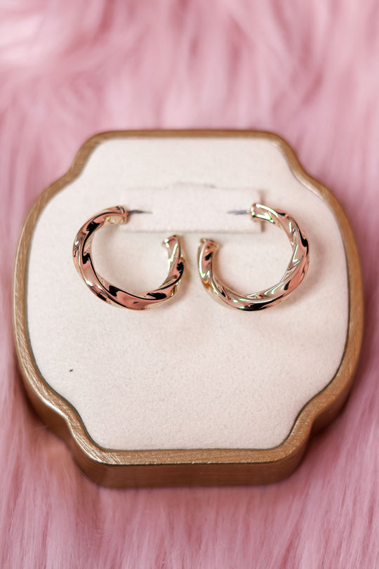 TWIST HOOP EARRINGS