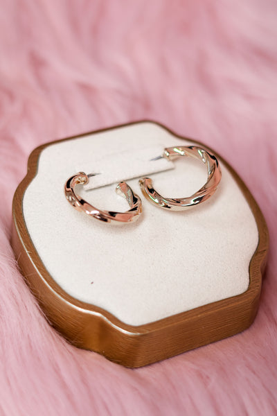 TWIST HOOP EARRINGS