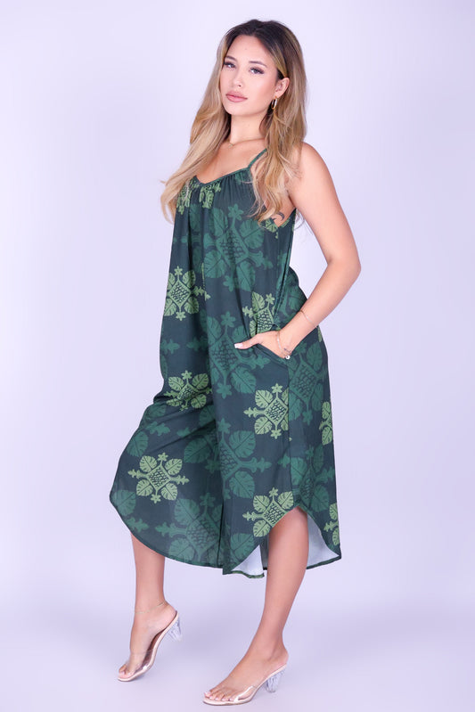 MONSTERA QUILT NO WAIST JUMPSUIT
