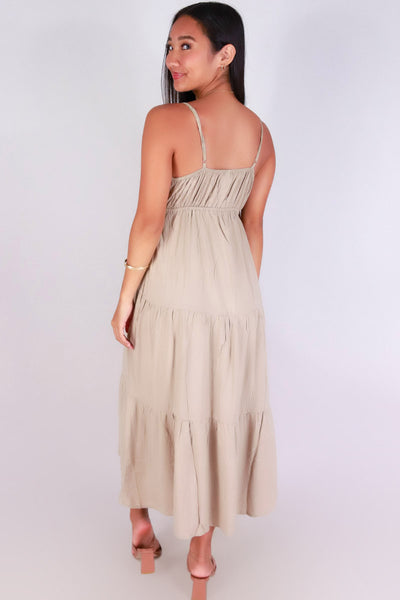 Jeans Warehouse Hawaii - S/L LONG SOLID DRESSES - PRETTY IN TIERS MIDI DRESS | By ZENANA (KC EXCLUSIVE,INC