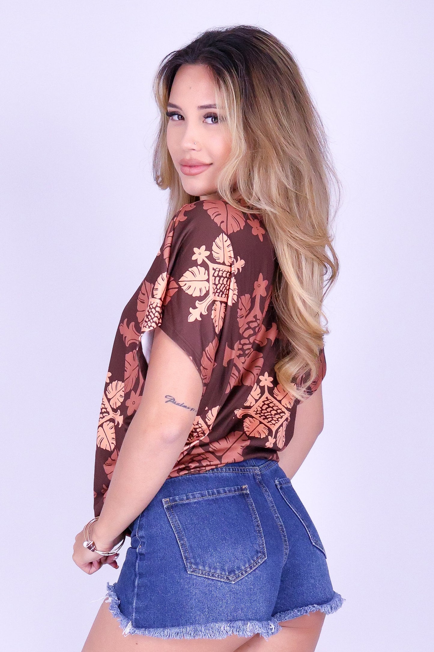 MONSTERA QUILT DOLMAN TOP