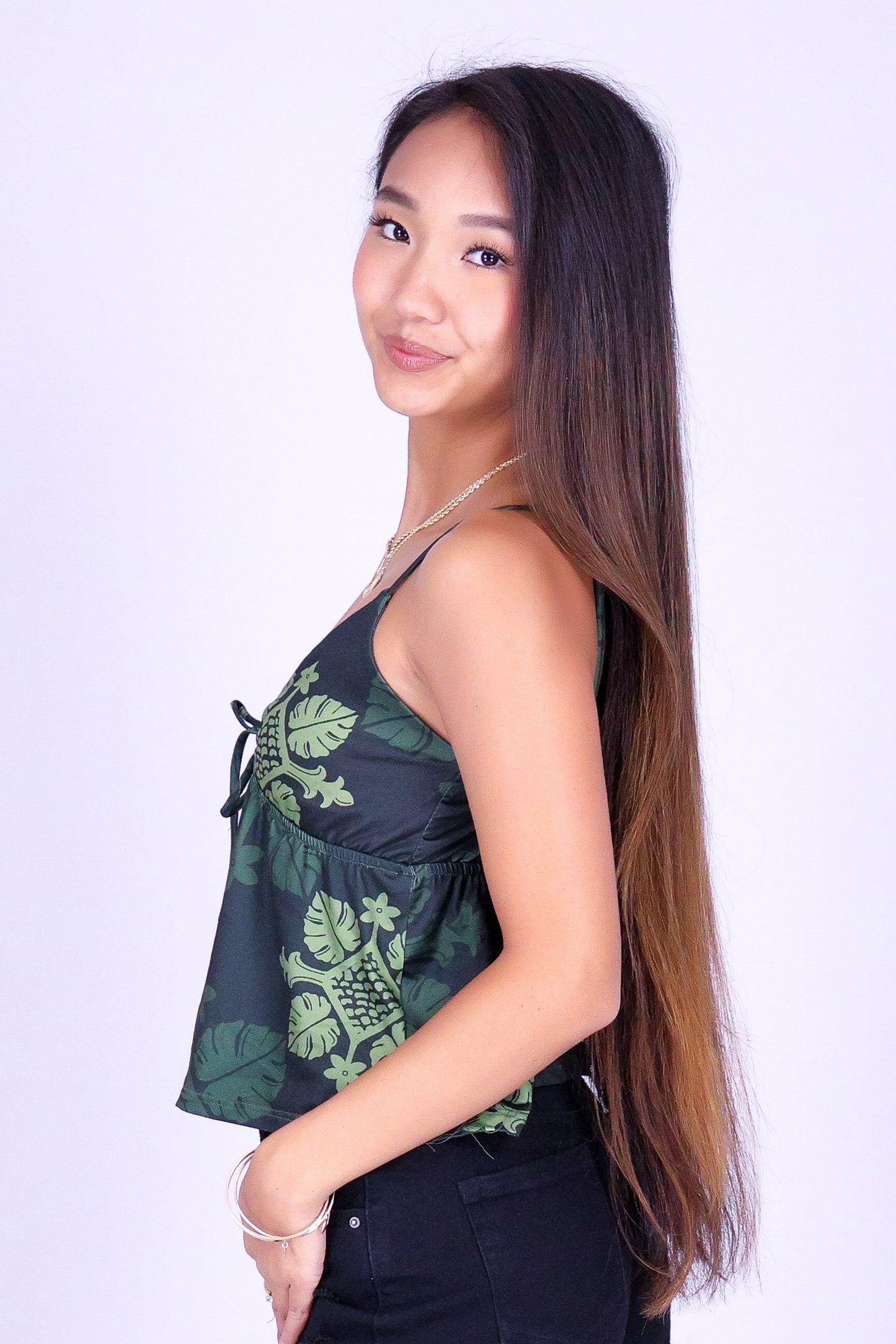 MONSTERA QUILT BABYDOLL TOP
