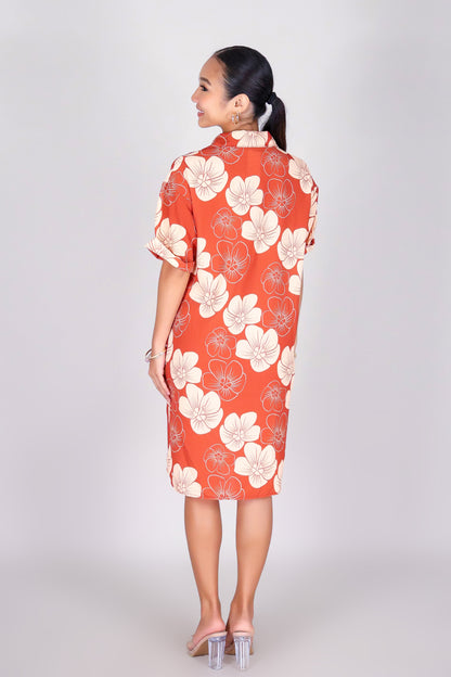 HAU FLOWER BUTTON DOWN DRESS
