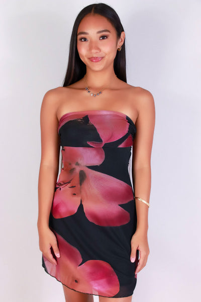 Jeans Warehouse Hawaii - S/L SHORT PRINT DRESSES - SECOND GLANCE TUBE DRESS | By MEEK DBA LAC BLEU