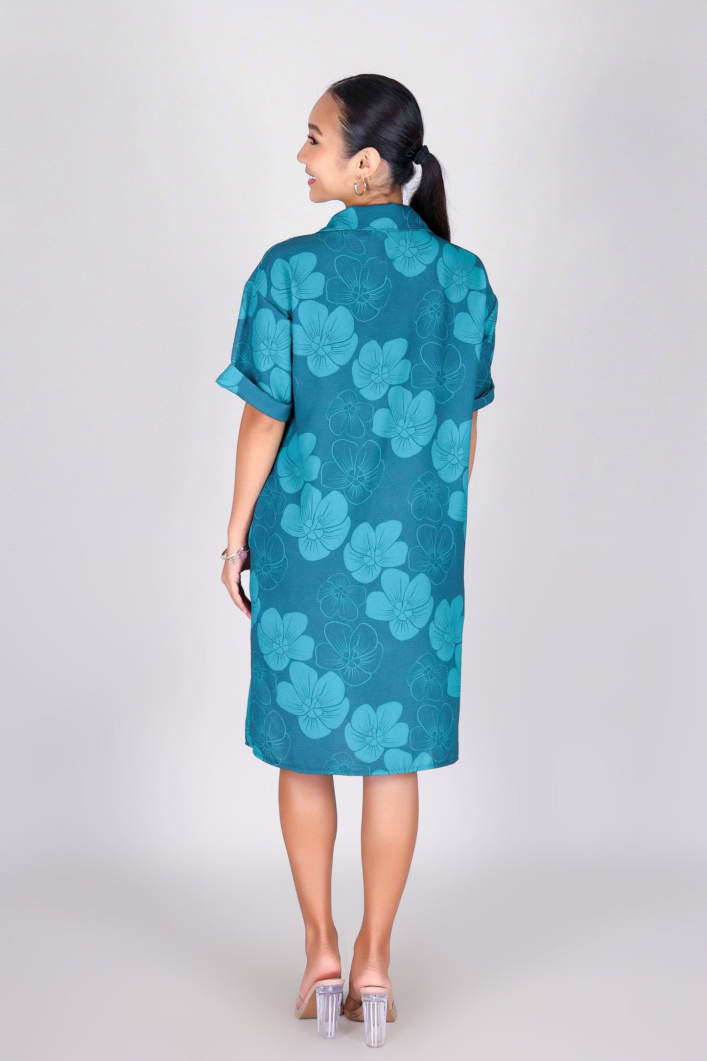 HAU FLOWER BUTTON DOWN DRESS