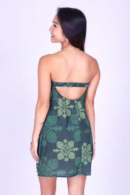 MONSTERA QUILT MINI TUBE DRESS