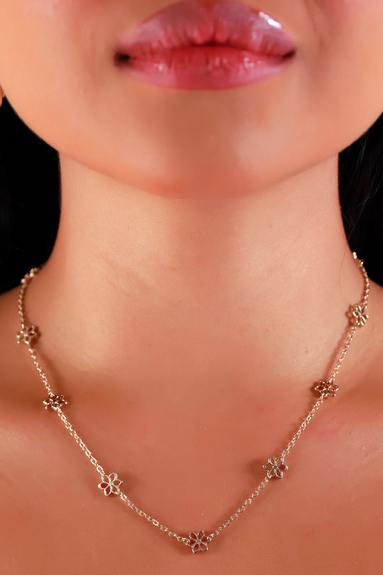 WILD FLOWER CHAIN NECKLACE
