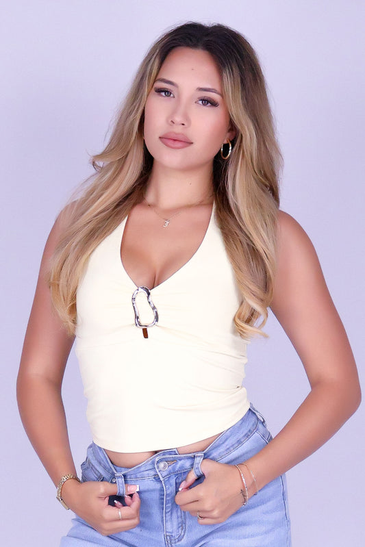 SLOW BURN HALTER TOP