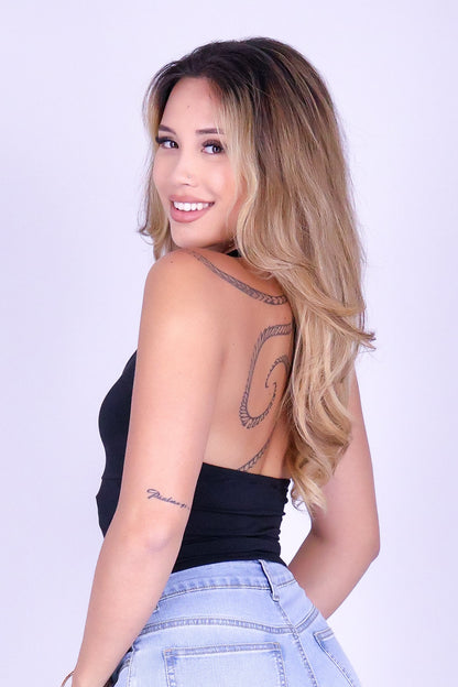 SLOW BURN HALTER TOP