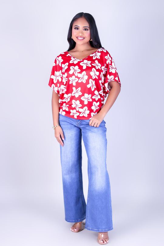 PLUMERIA DOLMAN TOP