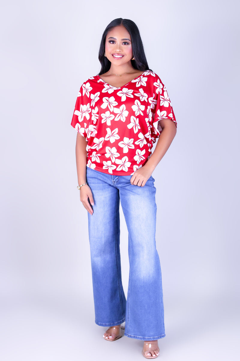 PLUMERIA DOLMAN TOP