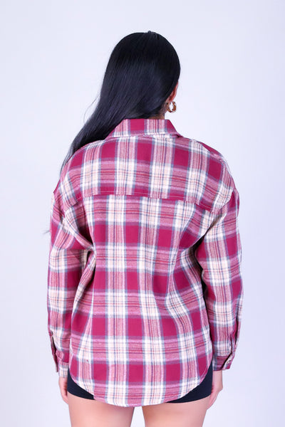 FALL IN LINE PLAID TOP