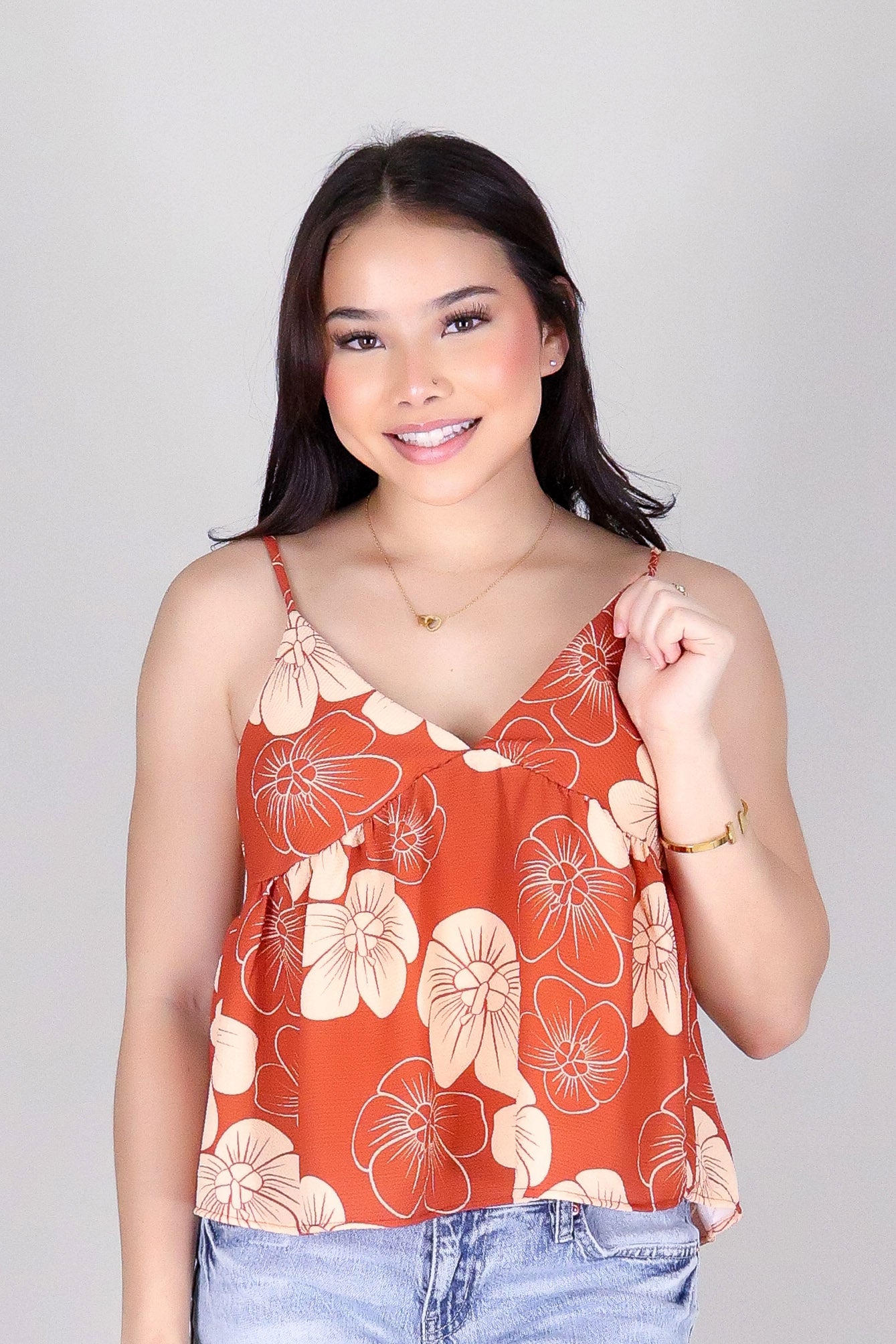 HAU FLOWER BABYDOLL TOP