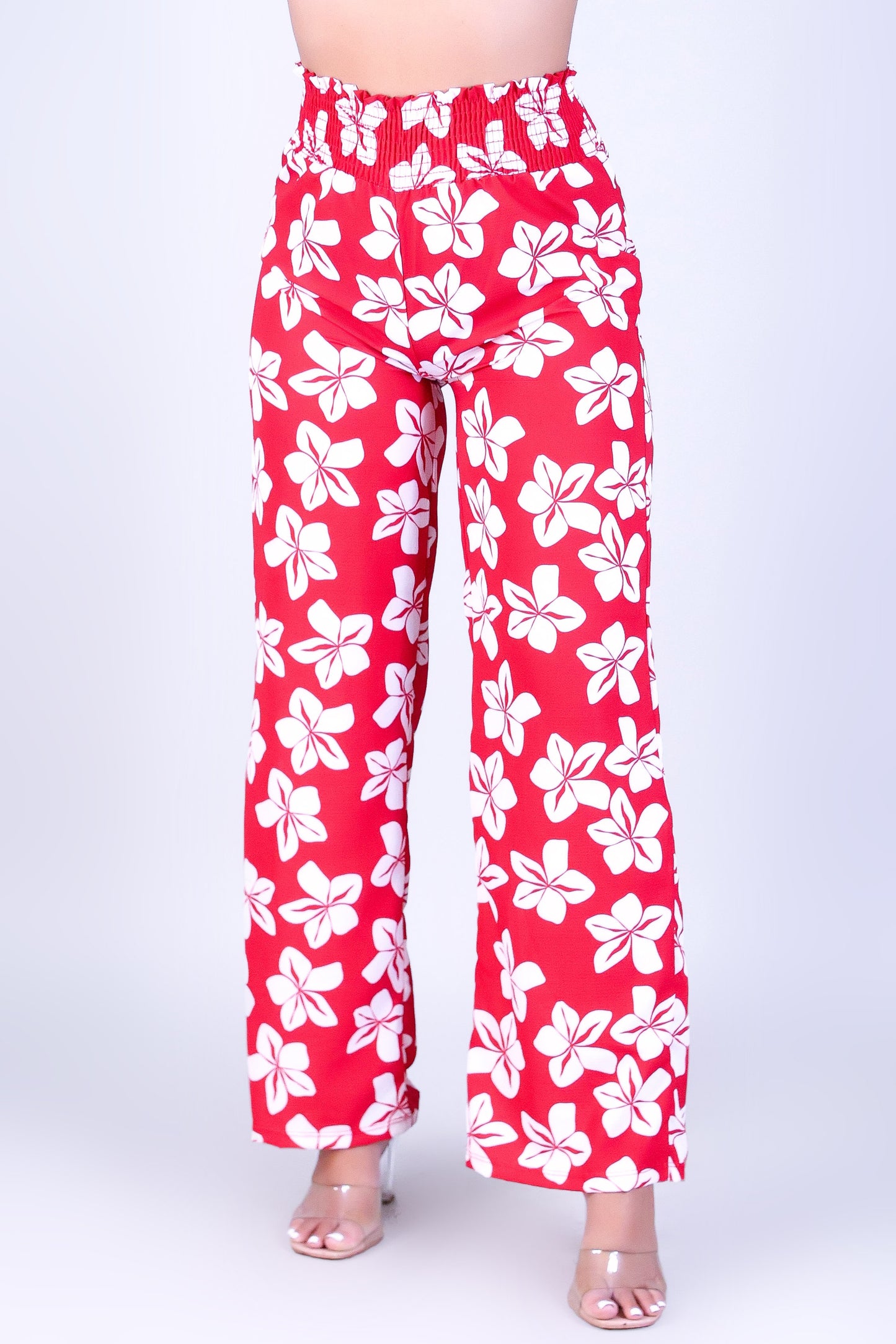 PLUMERIA SMOCKED WAIST PANTS
