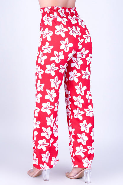PLUMERIA SMOCKED WAIST PANTS