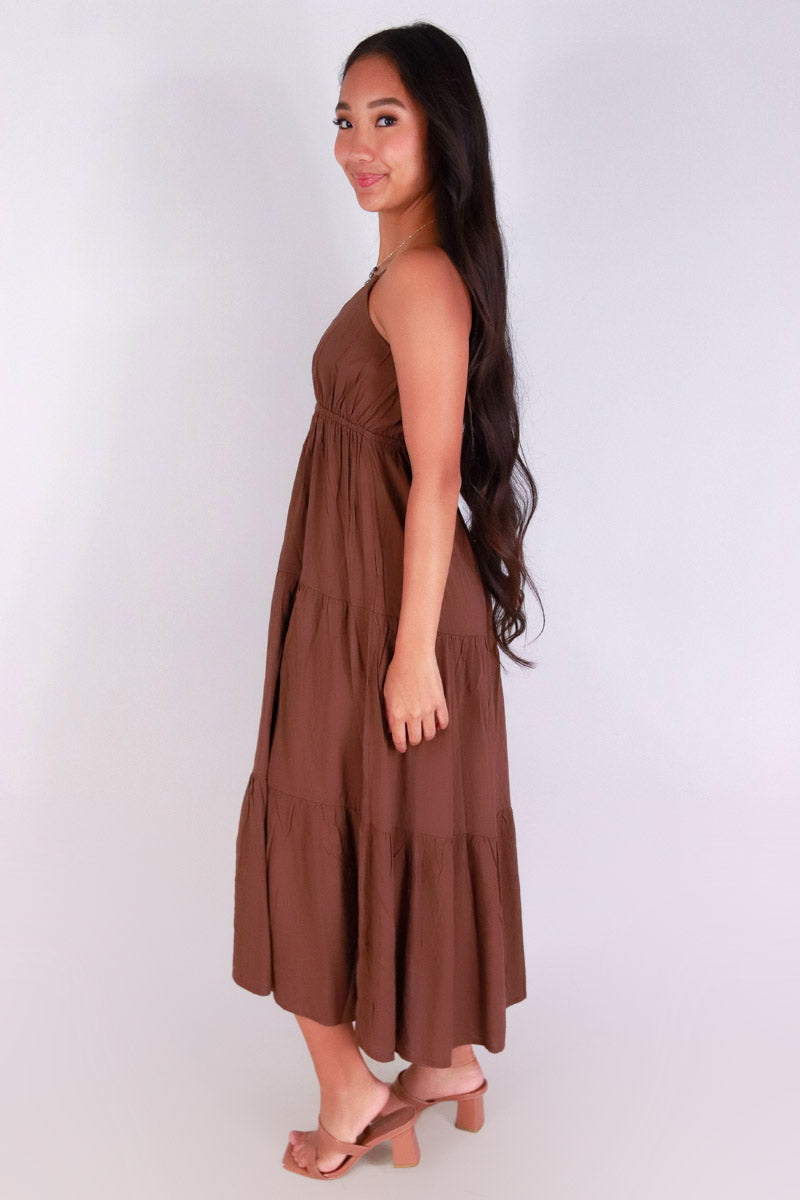 Jeans Warehouse Hawaii - S/L LONG SOLID DRESSES - PRETTY IN TIERS MIDI DRESS | By ZENANA (KC EXCLUSIVE,INC