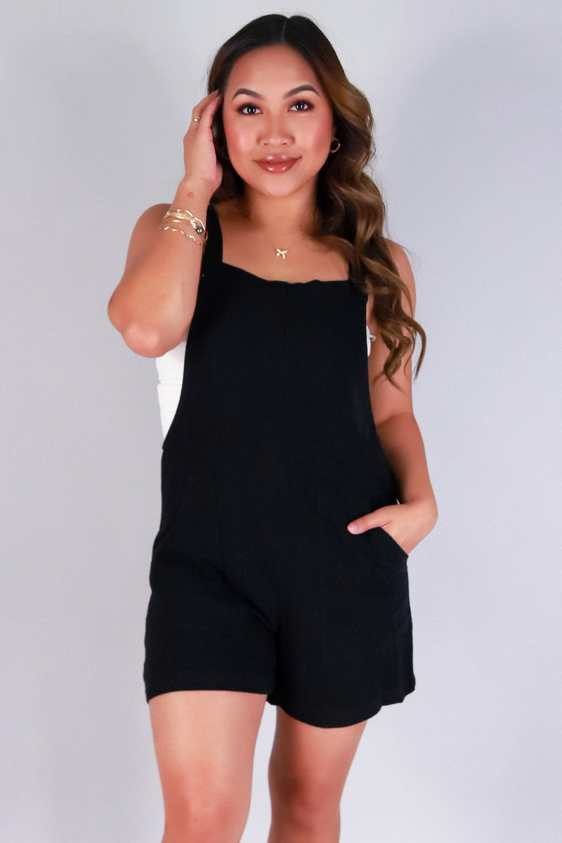 Jeans Warehouse Hawaii - SOLID ROMPERS - SUN-KISSED LINEN ROMPER | By OLIVE & CO