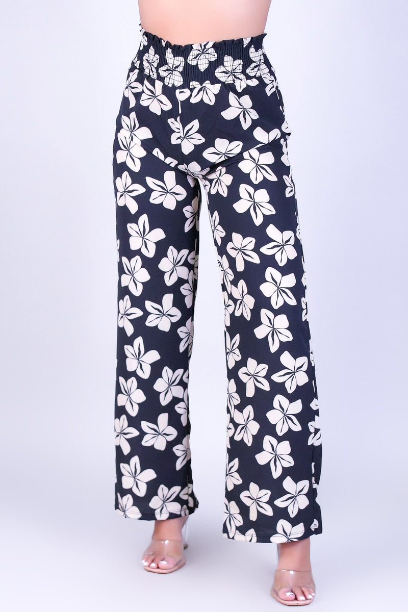 PLUMERIA SMOCKED WAIST PANTS