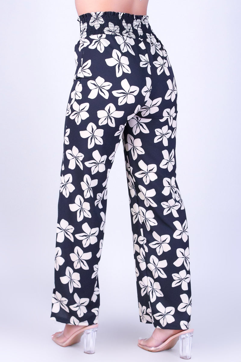 PLUMERIA SMOCKED WAIST PANTS