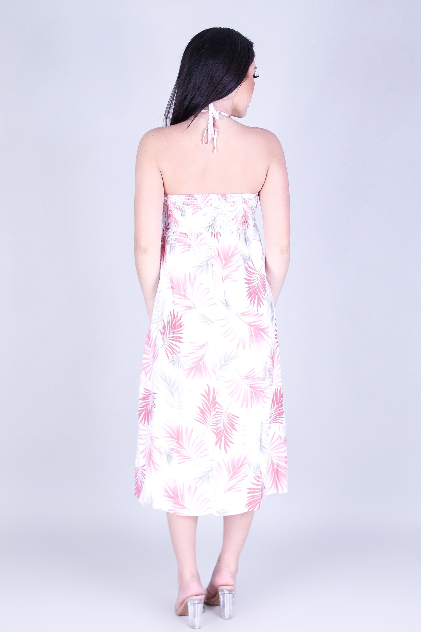 PARADISE FLOW HALTER MAXI DRESS