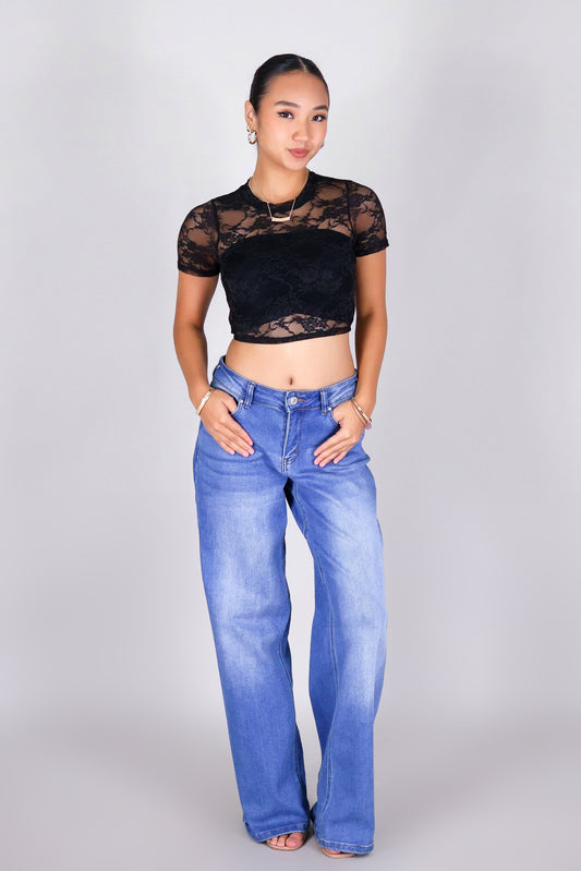 WHISPER LACE CROP TOP