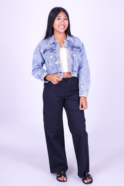 CHERRY SWEET DENIM JACKET | KIDS SIZE 8-14