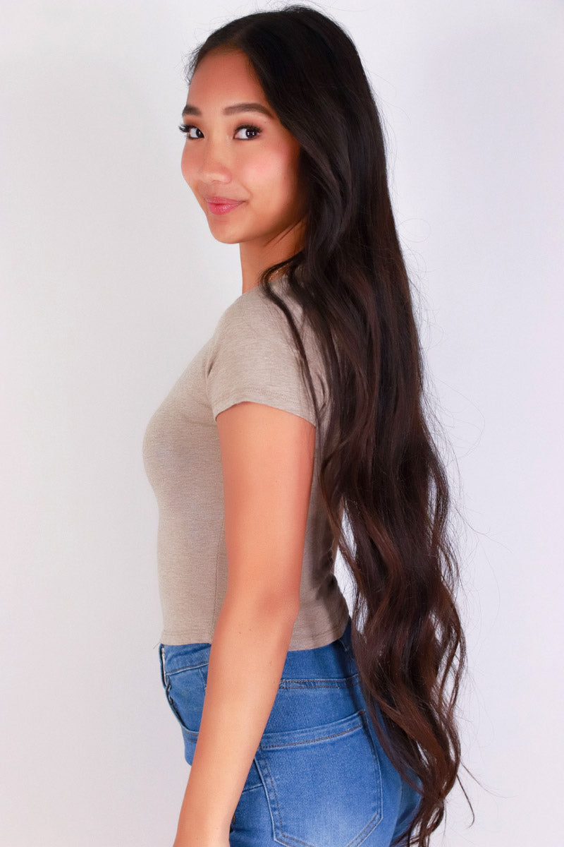 Jeans Warehouse Hawaii - S/S SOLID BASIC - EVERY GIRL NEEDS THIS TOP | By CRESCITA APPAREL/SHINE I