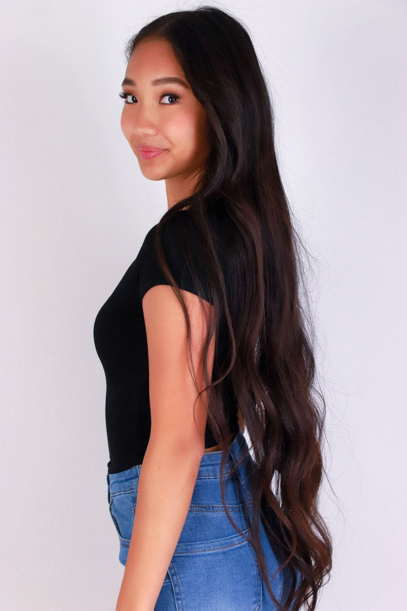Jeans Warehouse Hawaii - S/S SOLID BASIC - MOVING IN SILENCE TOP | By POPULAR 21