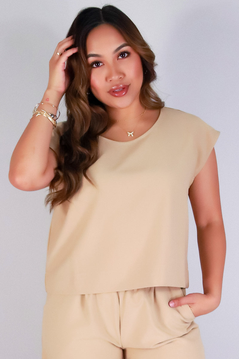 Jeans Warehouse Hawaii - S/S SOLID WOVEN TOPS - SET THE TONE TOP | By OLIVE & CO