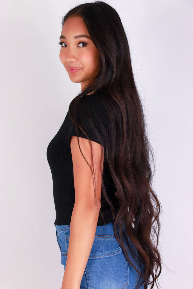 Jeans Warehouse Hawaii - S/S SOLID BASIC - THE EVERYDAY CROP TOP | By CRESCITA APPAREL/SHINE I