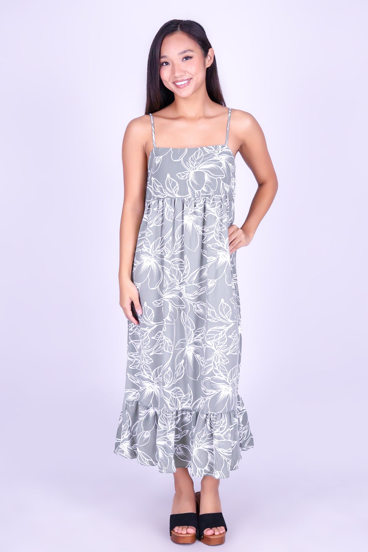 SOFTLY IN BLOOM MIDI DRESS
