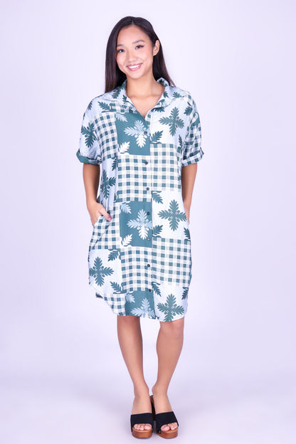 ULU PALAKA BUTTON DOWN DRESS
