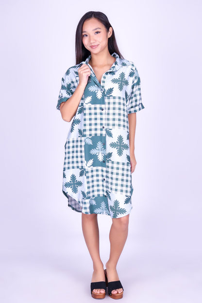ULU PALAKA BUTTON DOWN DRESS