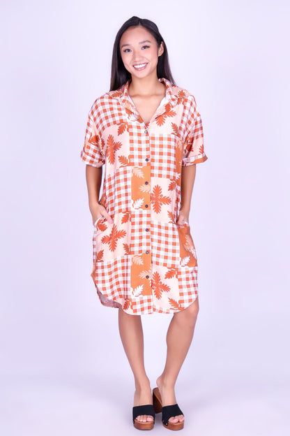 ULU PALAKA BUTTON DOWN DRESS