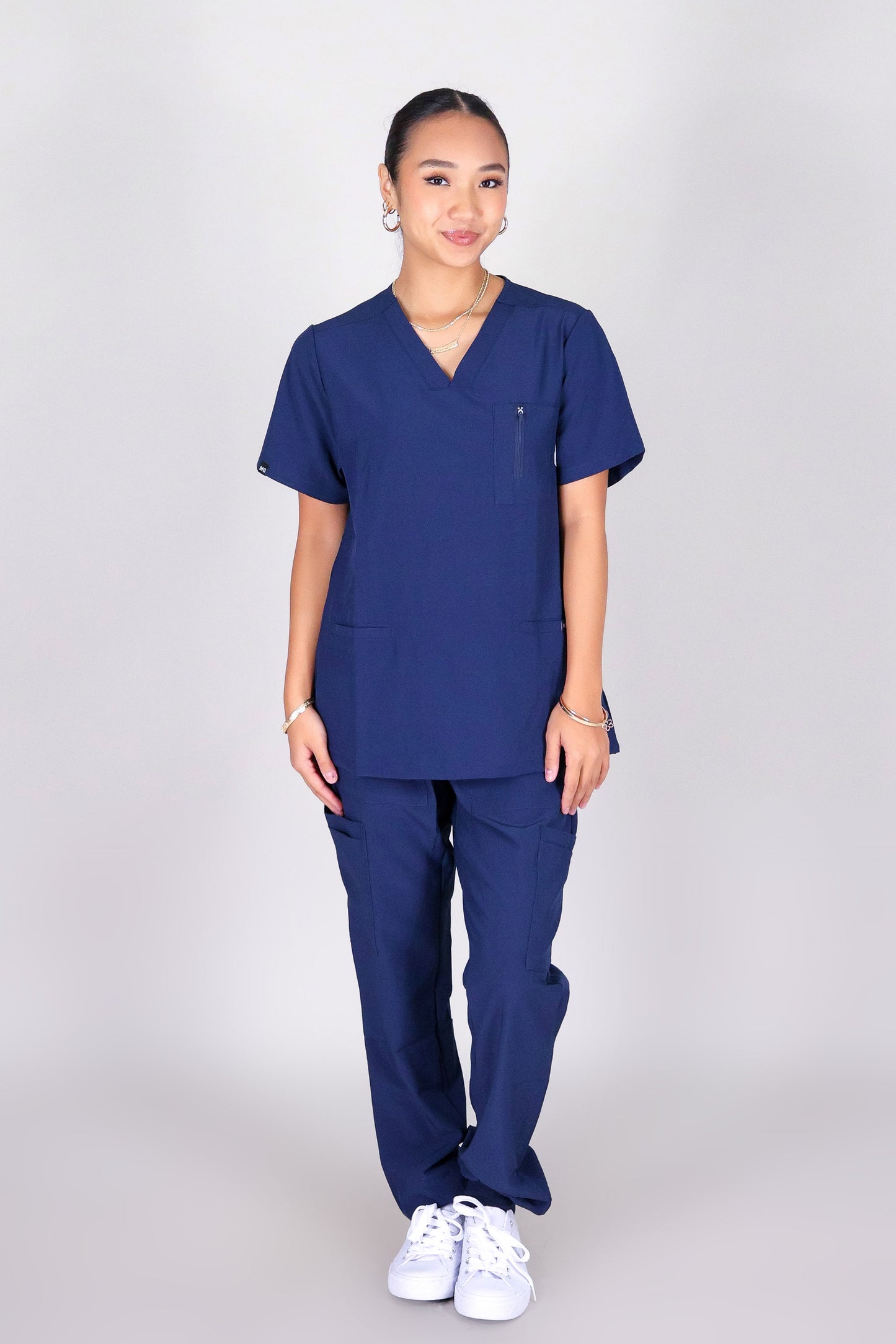 BE PATIENT WITH ME SCRUB TOP