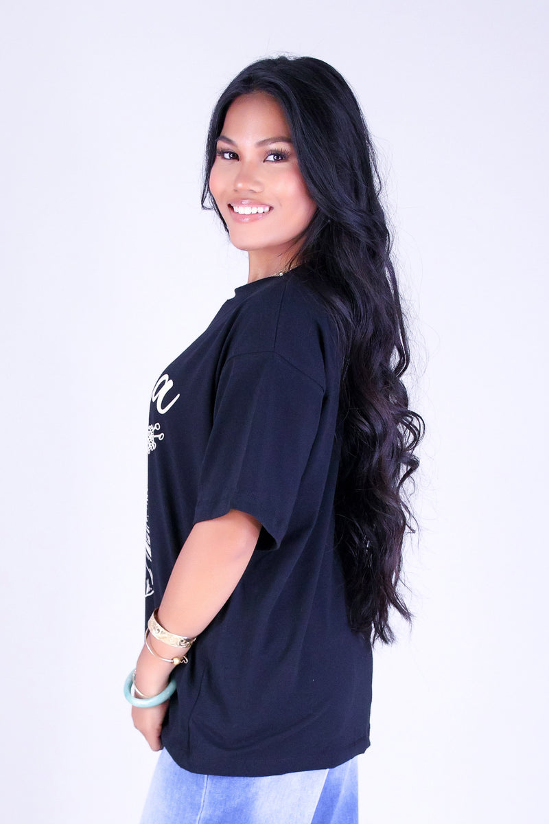 ALOHA HIBISCUS OVERSIZED TEE