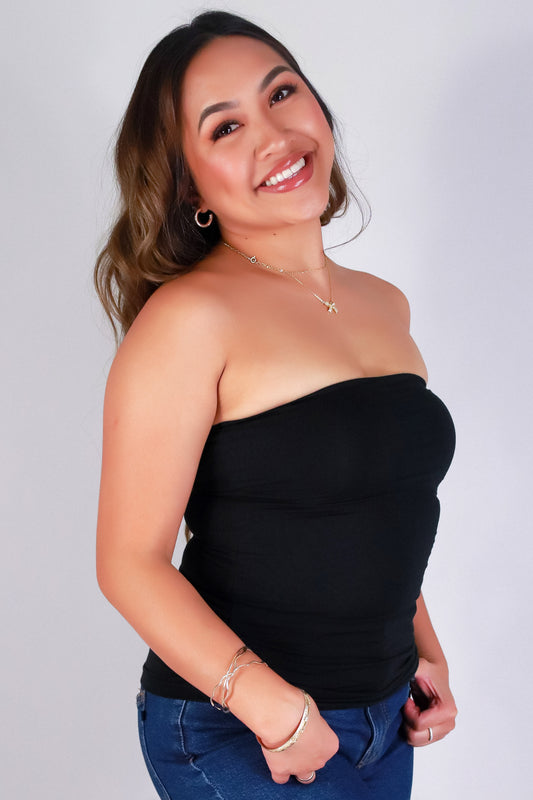 Jeans Warehouse Hawaii - S/L SOLID KNIT TOPS - CLEAN CUT TUBE TOP | By OLIVE & CO